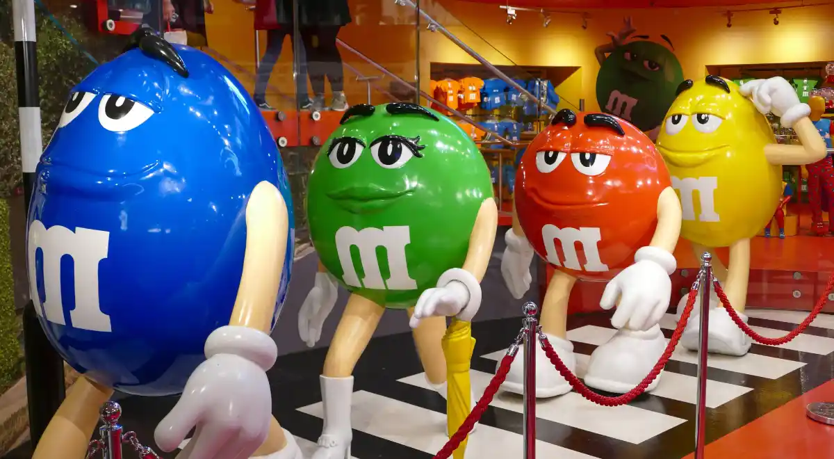 Inside M&M’s World store Leicester Square
